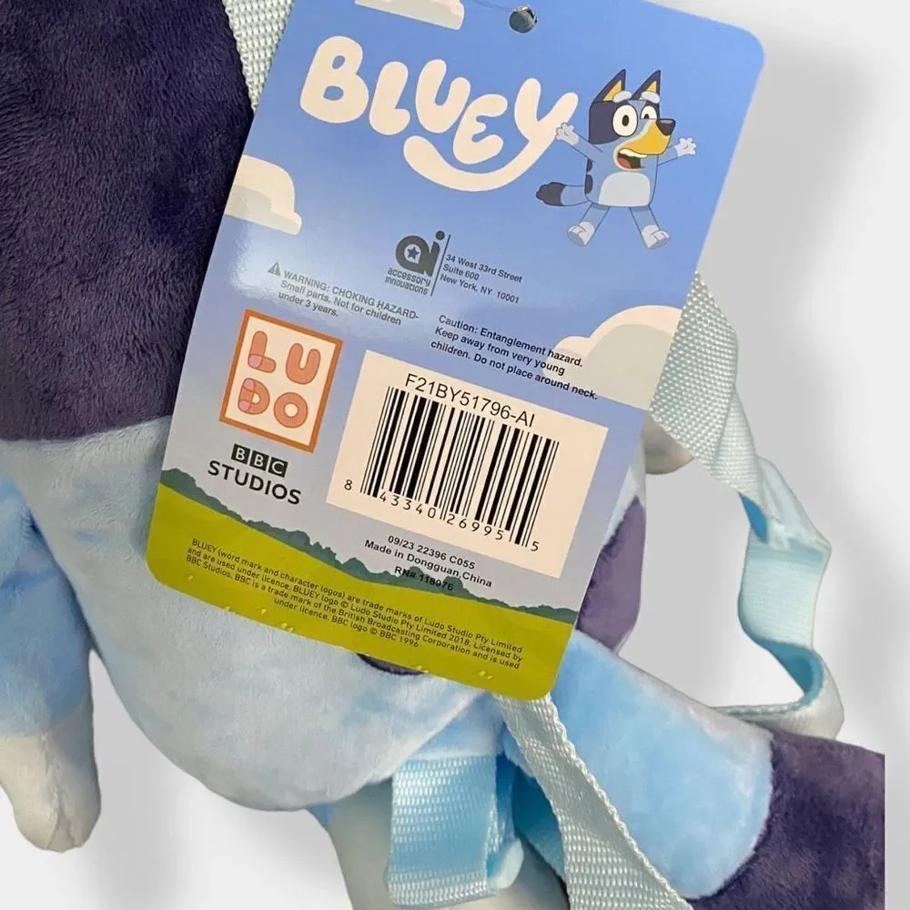 Bluey Plush 17”-20” Backpack New with Tags (c)